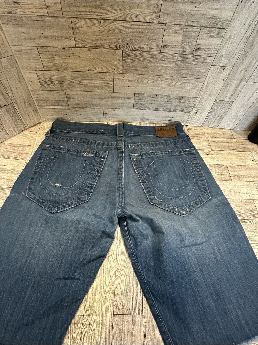 True Religion Men's Dark Blue Straight Leg Jeans